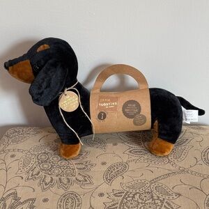 Black and Brown heatable little toastie Dachshund Plush